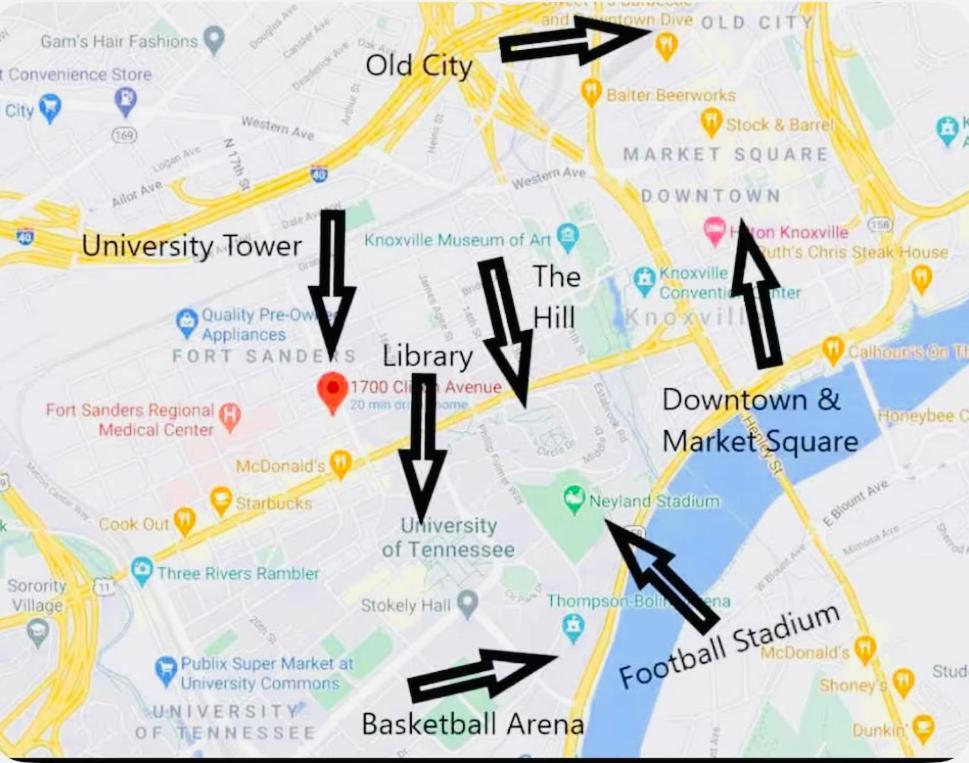 Condo Close To Stadium And Free Parking Knoxville Exterior foto